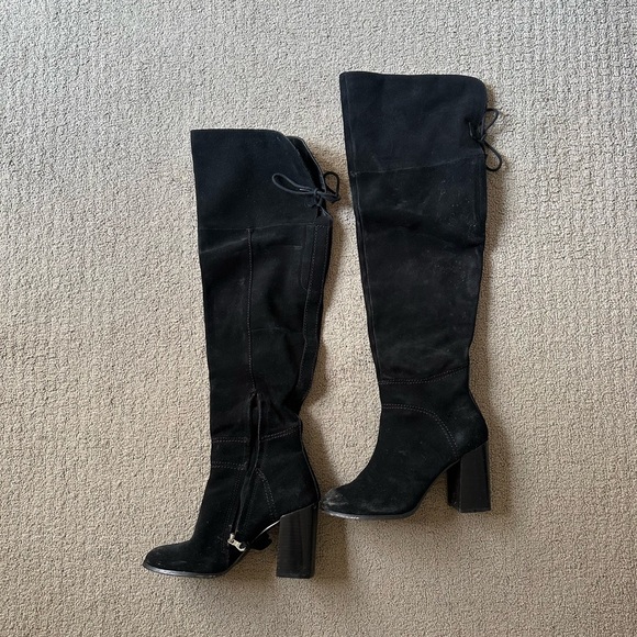 Steve Madden Novela Black Over the Knee Boots - Picture 2 of 7